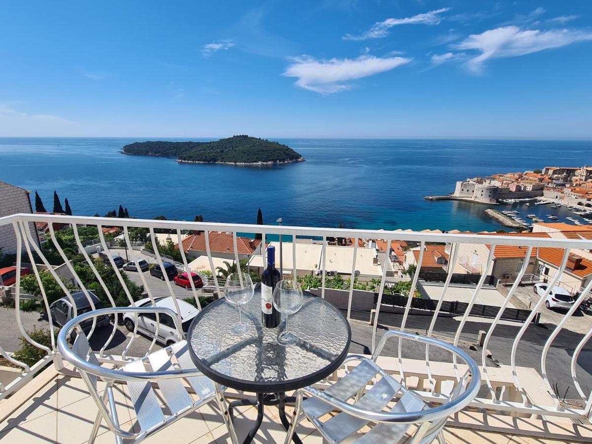 Panoramic Sea And Old Town View Dubrovnik Apartment Exterior photo