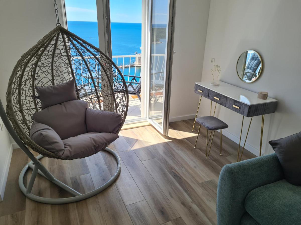 Panoramic Sea And Old Town View Dubrovnik Apartment Exterior photo
