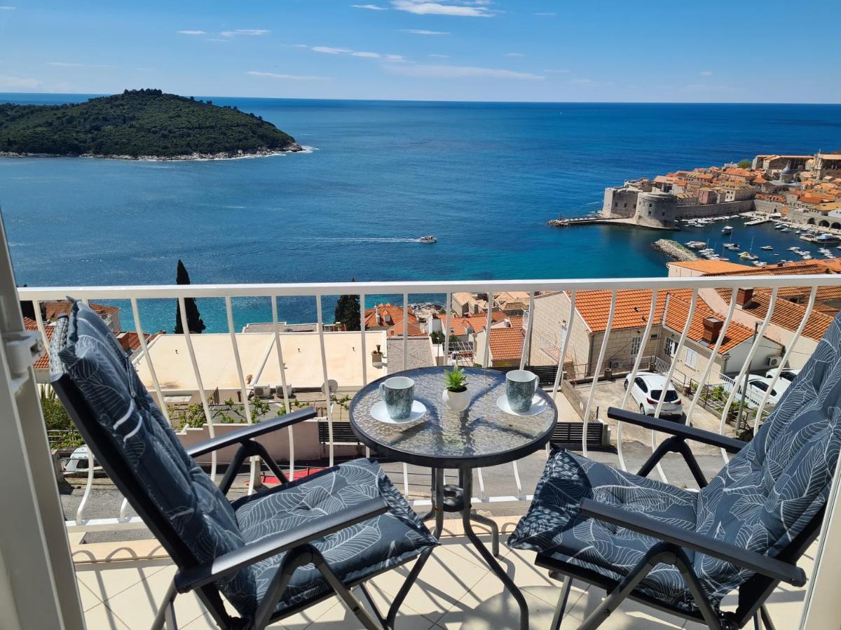 Panoramic Sea And Old Town View Dubrovnik Apartment Exterior photo